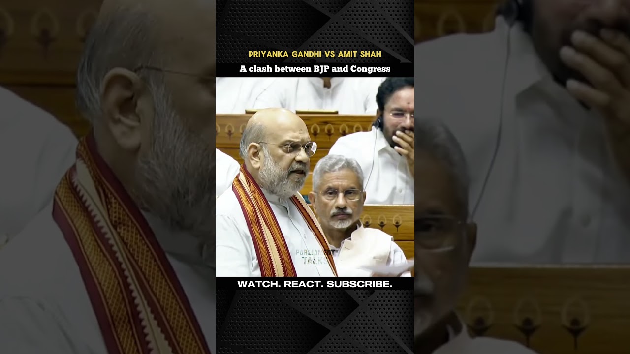 Amit shah vs Priyanka Gandhi || A clash between BJP and Congress | #shortvideo