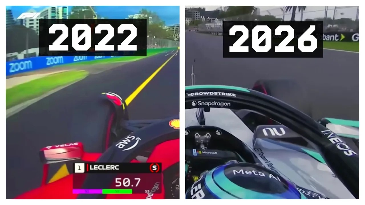 F1 2026 Cars against each Ground-Effect Era Car on a Short Straight [2026 vs. 2022-2025]