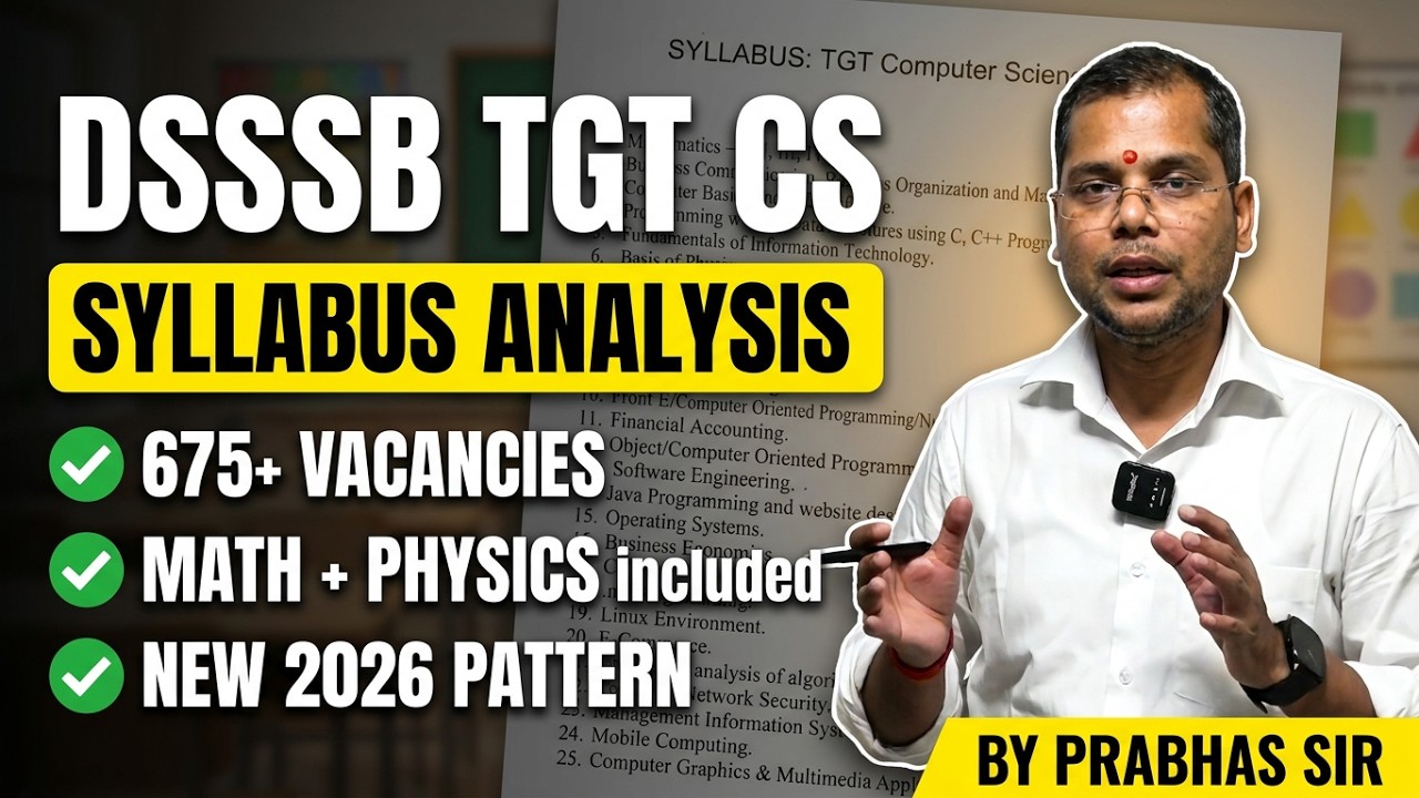 What's in DSSSB TGT Computer Science Syllabus?
