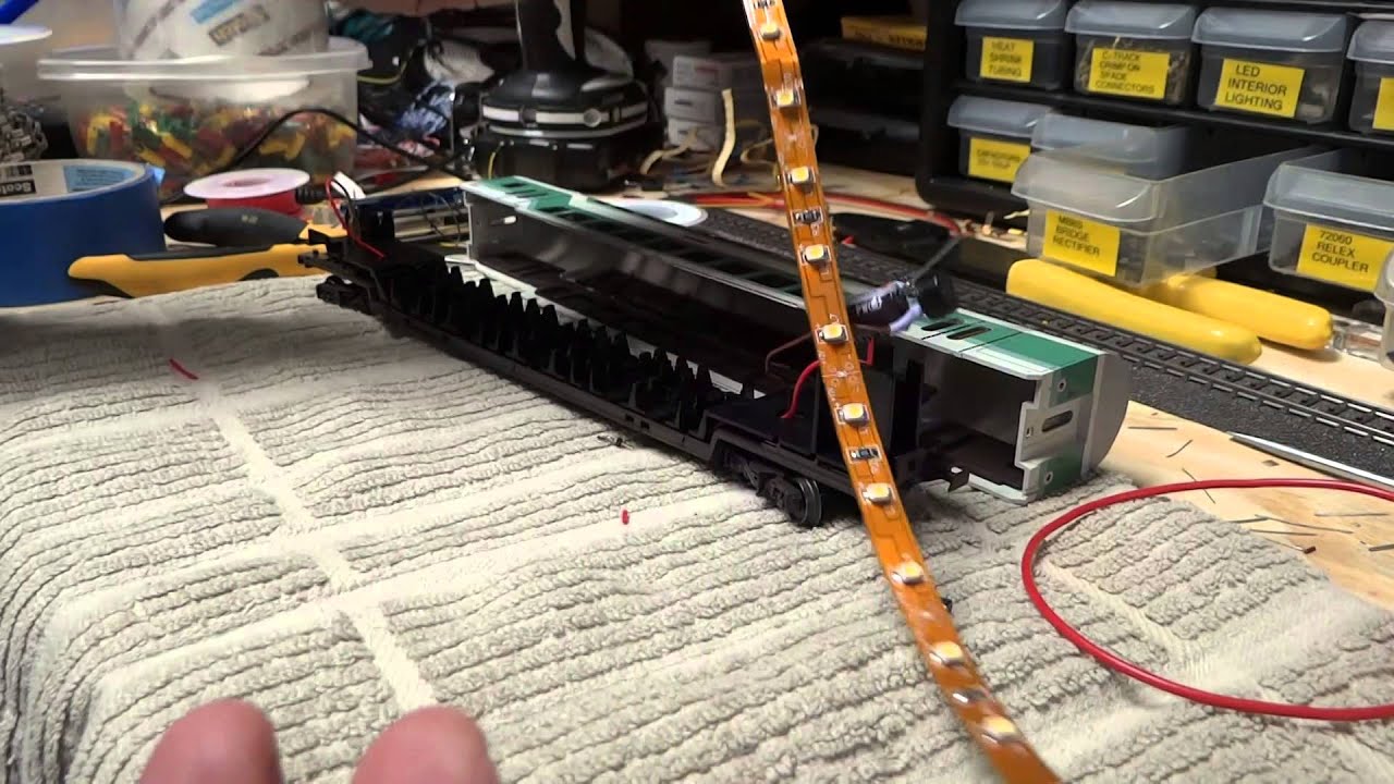 Marklin How To: Cheap LED Passenger Car interior lighting - no subtitles