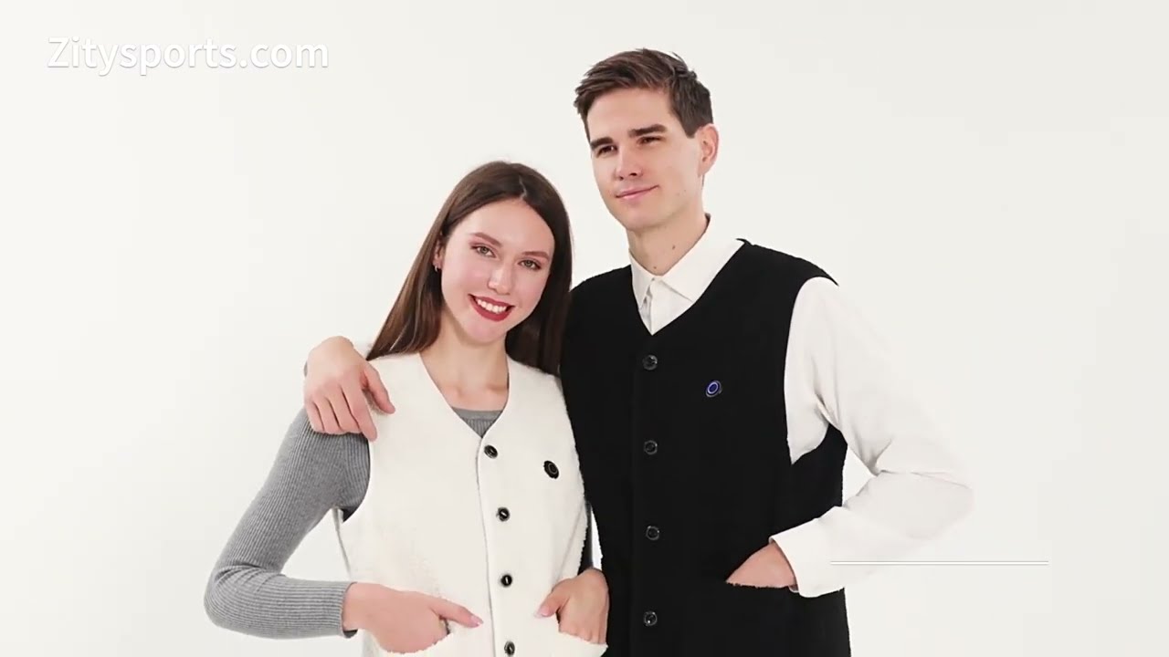 Fuzzy Sherpa Fleece Heated Vest #heatedclothing #heatedvest