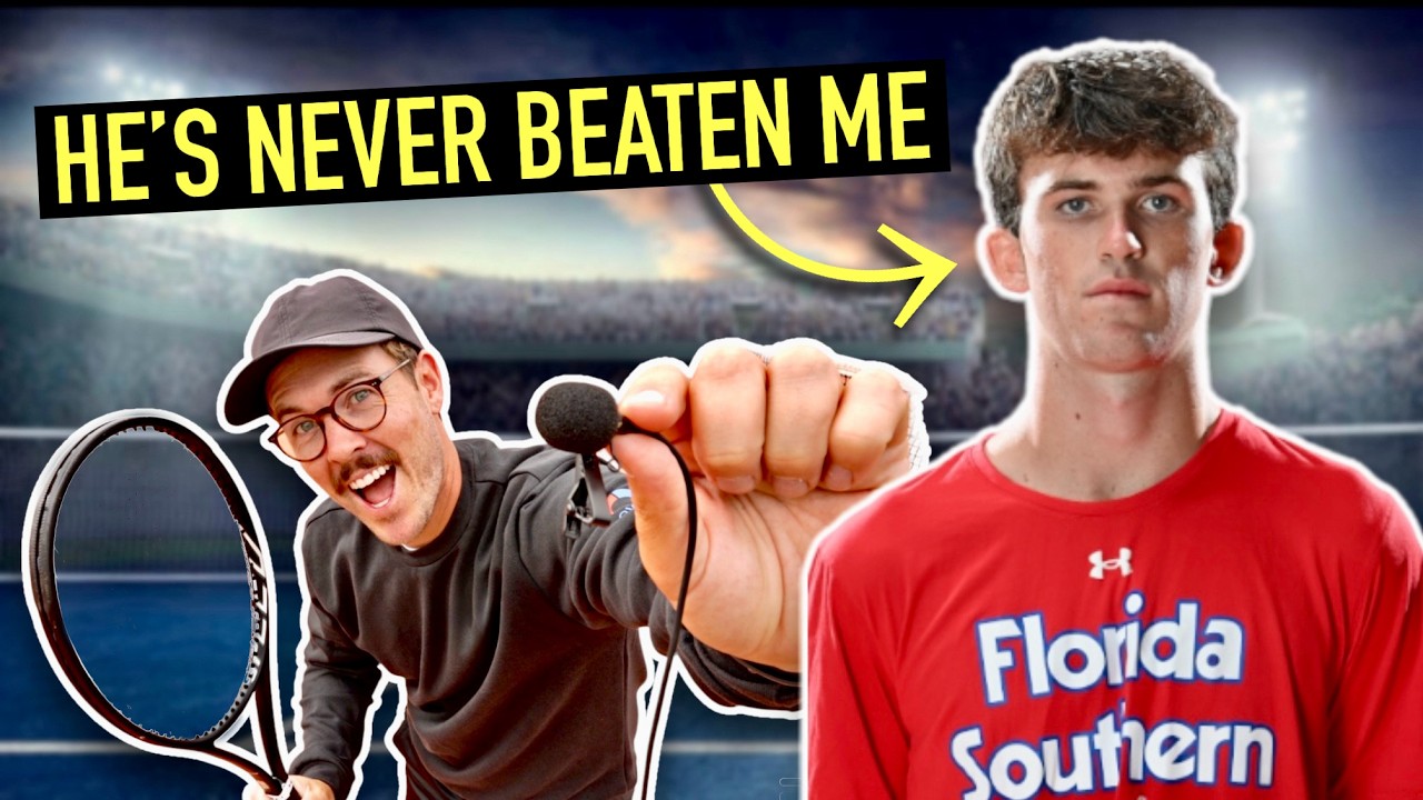 Can I Beat A US College Athlete? Mic’d Up Match (#4) #tennis