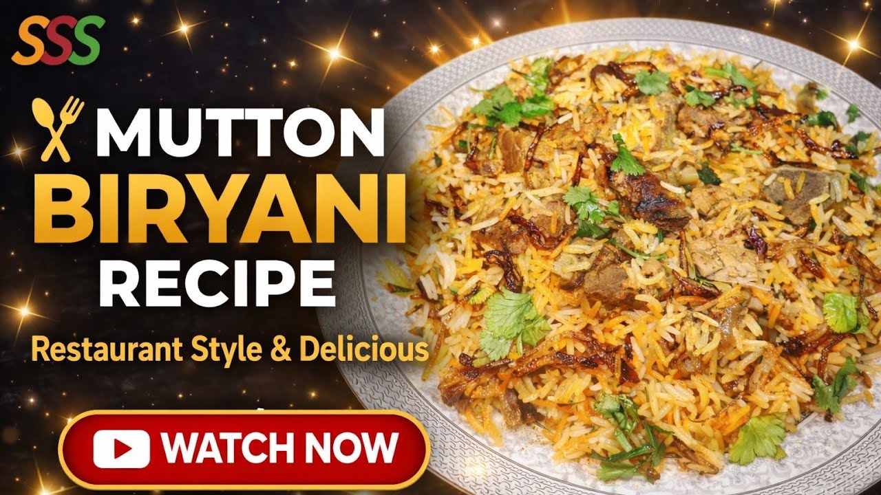 Mutton Biryani Recipe 😋 | restaurant Jaisi Dum Biryani😍| Juicy & Flavorful | Step by Step | Team SSS
