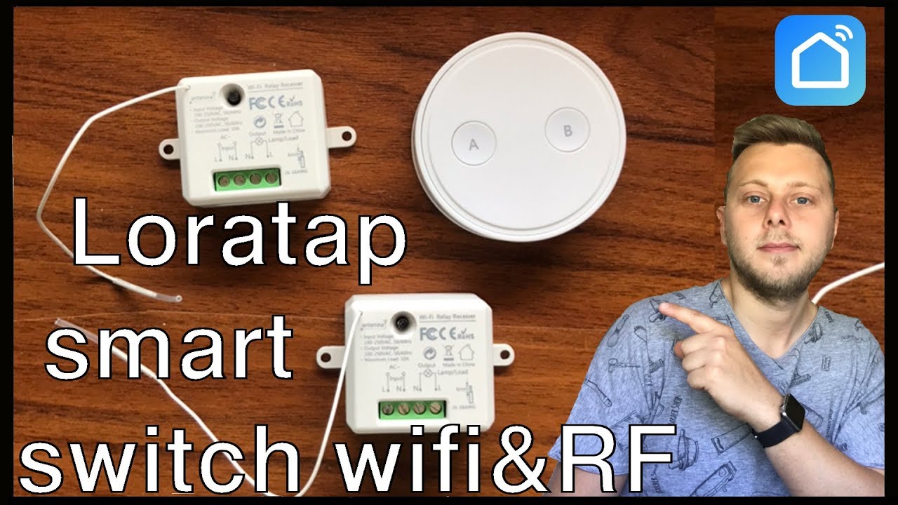 Loratap relè domotico+RF con app smart life - tuya