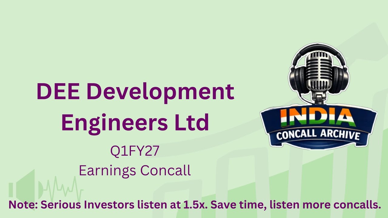 DEE Development Engineers Ltd | Q1FY27 Earnings Concall | Results Conference Call