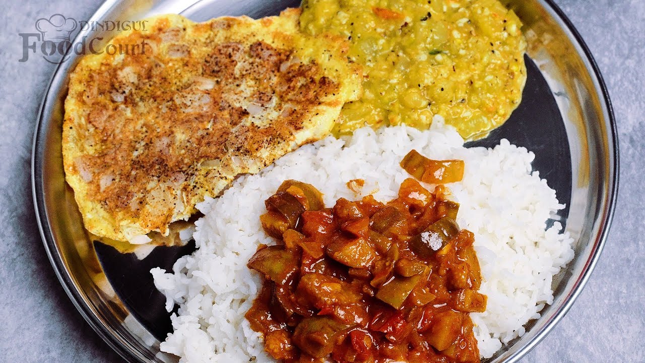 Kathirikkai Thokku/ Brinjal Masala/ Chow Chow Kootu/ Tasty Lunch Combo