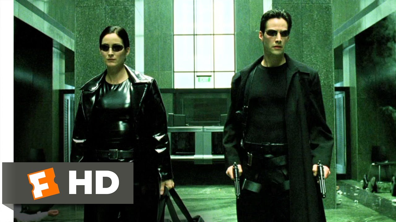 The Lobby Shootout - The Matrix (6/9) Movie CLIP (1999) HD