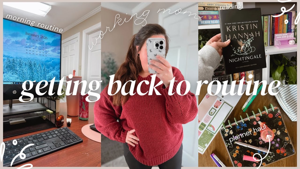 getting back to routine | morning routine, currently reading, 2026 planner haul, and goals