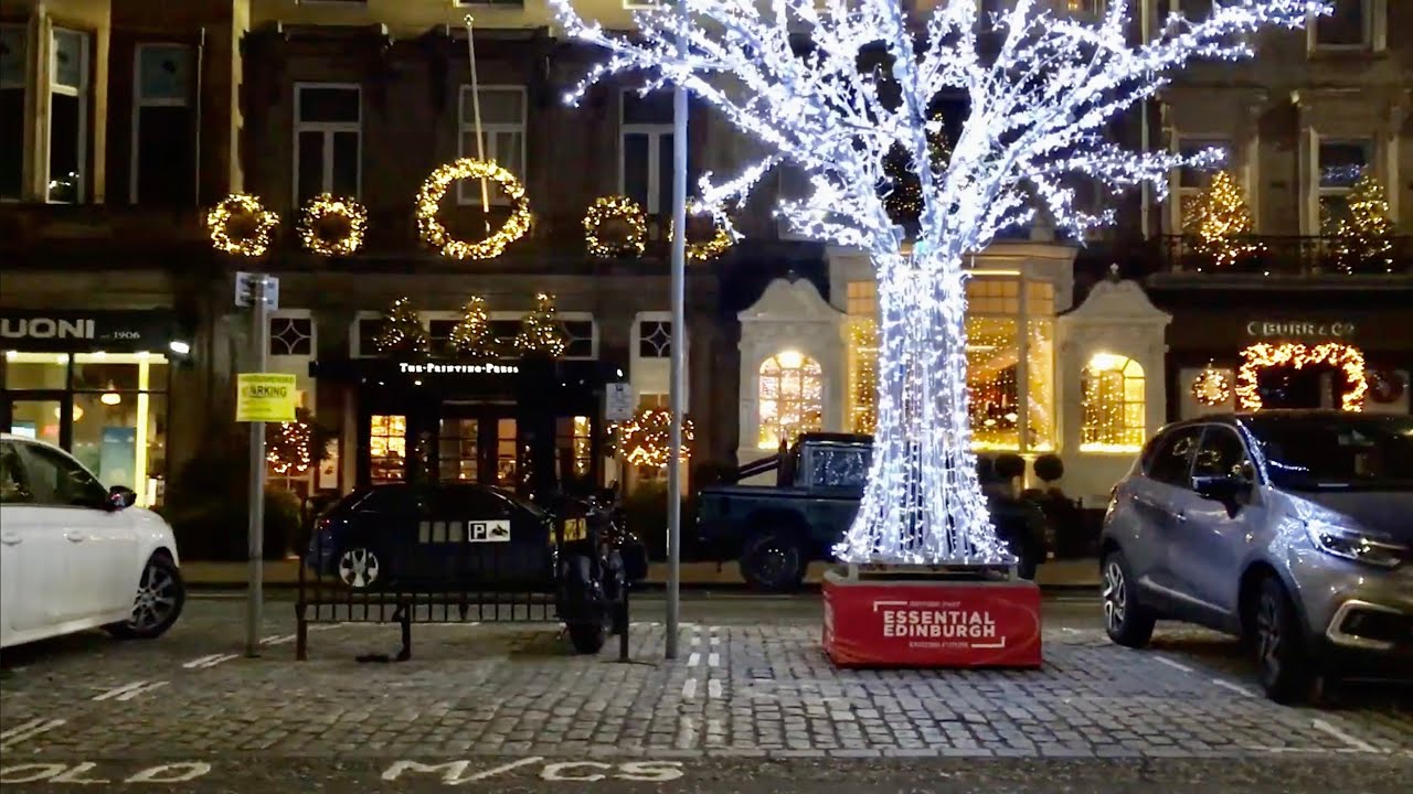 🏴󠁧󠁢󠁳󠁣󠁴󠁿 Edinburgh Night Walk: A Stroll Illuminated Streets | Scotland