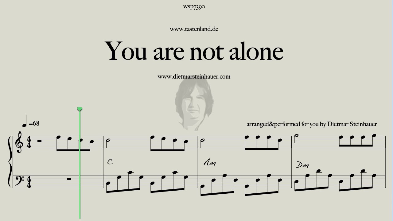 You are not alone  -  Easy Piano