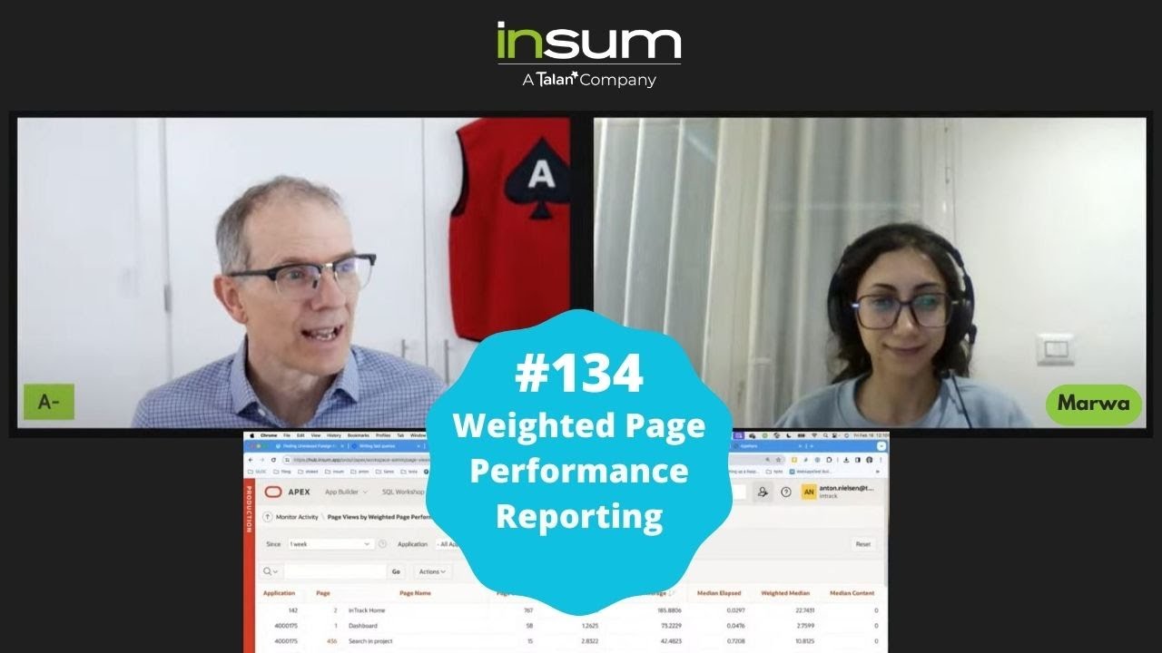 APEX Instant Tips #134 : Weighted Page Performance reporting in Dev, in UAT, and, oh yeah, in Prod.