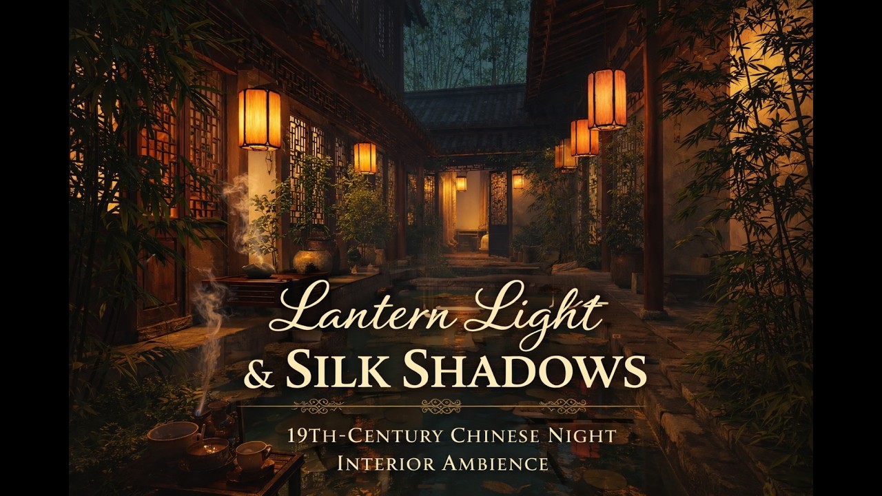 Lantern Light & Silk Shadows 🏮 19th-Century Chinese Night Interior Ambience