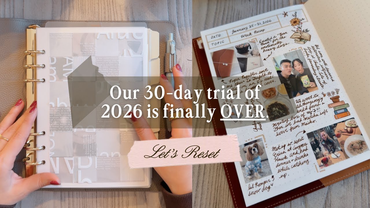 Monthly analog reset: February plan with me & January journal flip through 💌