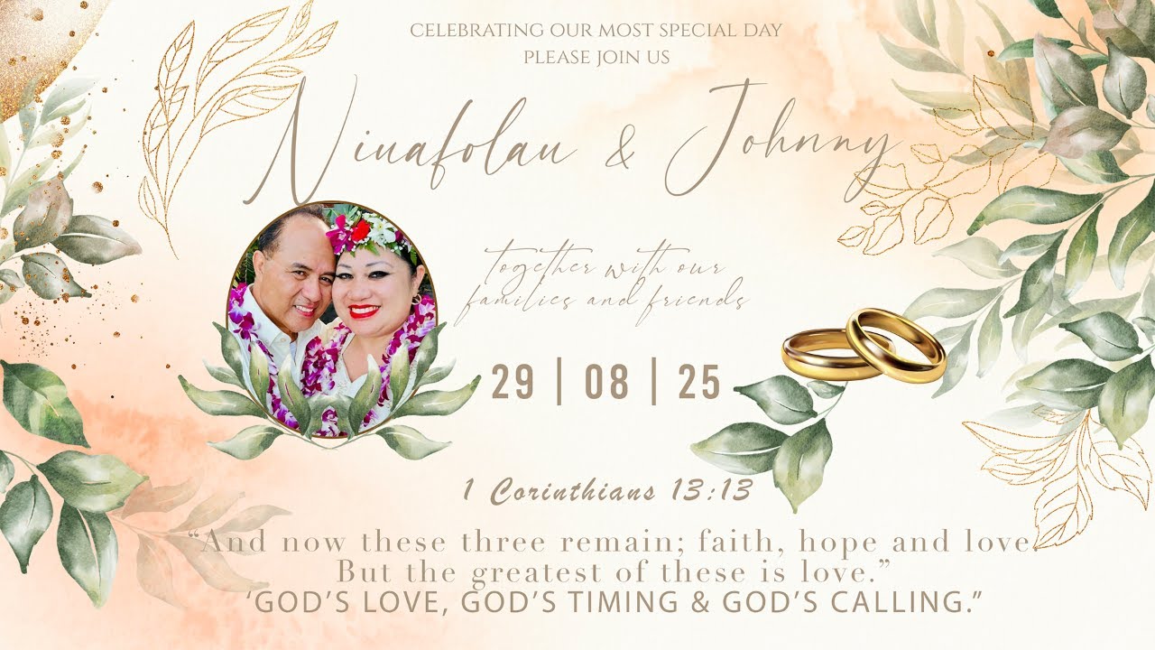 Wedding Ceremony of Niuafolau Taito-Taloto & Rev. Johnny Salilo Fano.
