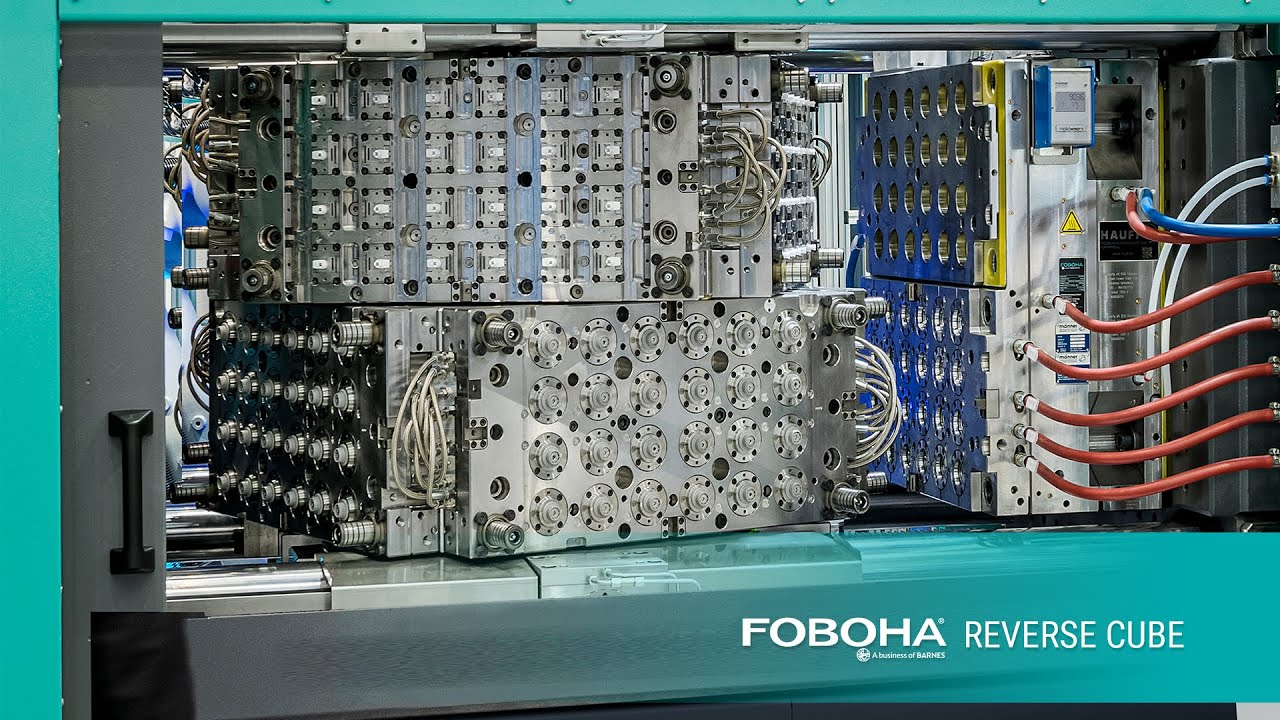 The FOBOHA REVERSECUBE manufactures and installs multicomponent parts on a single machine