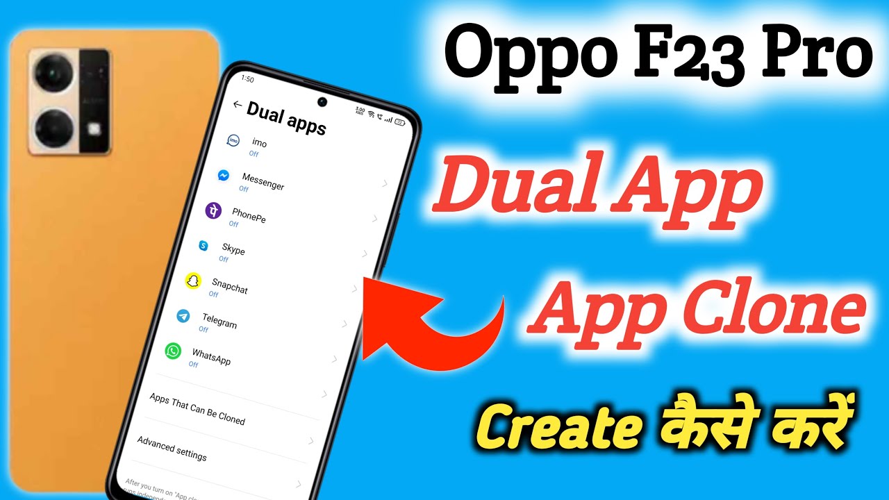 Oppo f23 pro App Clone & Dual App Setting Kaise On Kare // How To Dual App Setting On Oppo f23 pro