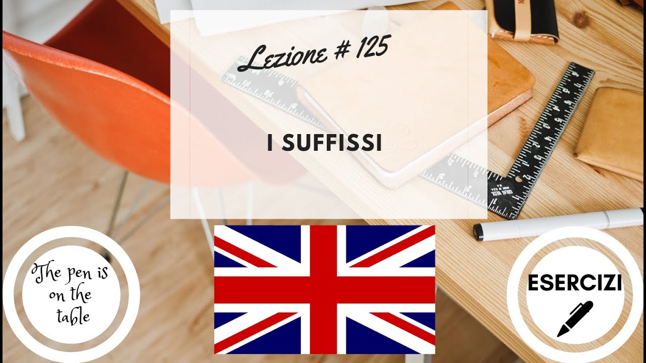 Lezioni di Inglese - Lezione 125: I SUFFISSI (con esercizi)