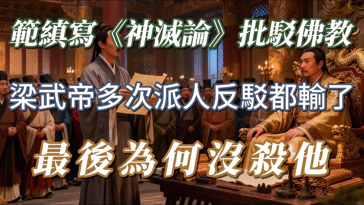 範縝寫《神滅論》批駁佛教，梁武帝多次派人反駁都輸了，最後為何沒殺他？