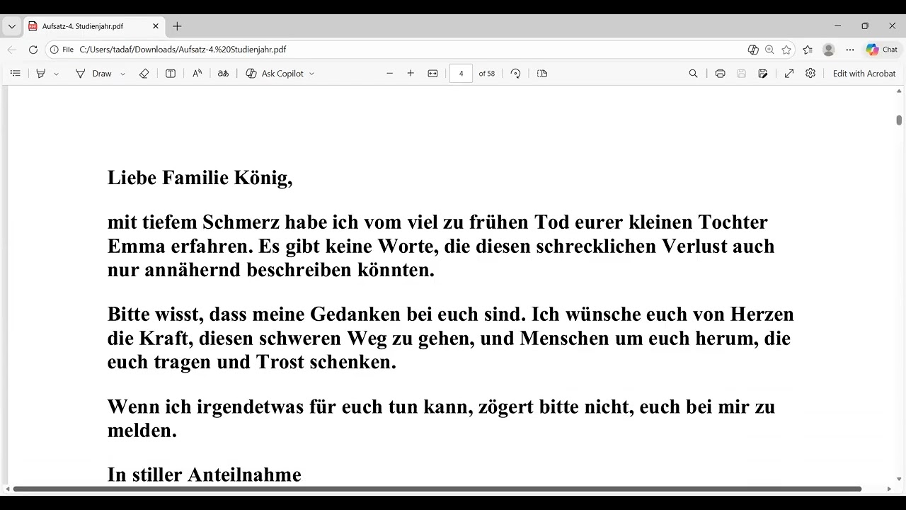 Beileidsbekundung
