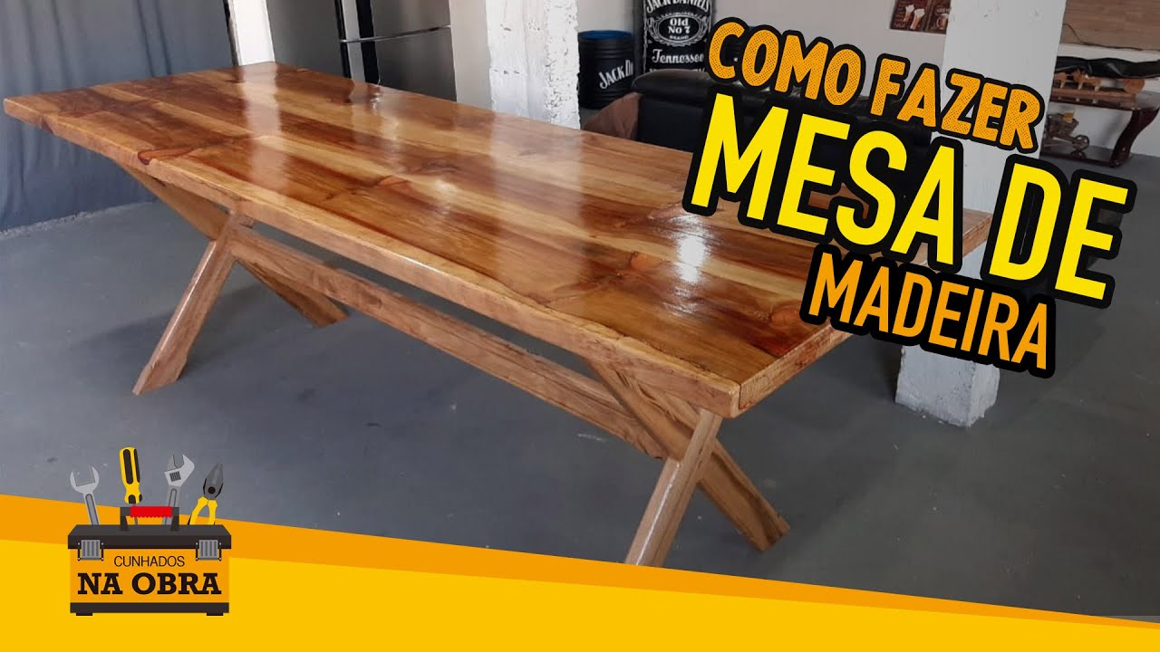 Como Fazer Mesa de Madeira