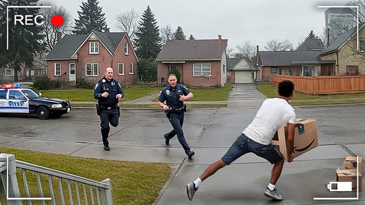 When Cops Catch Porch Pirates In The Act