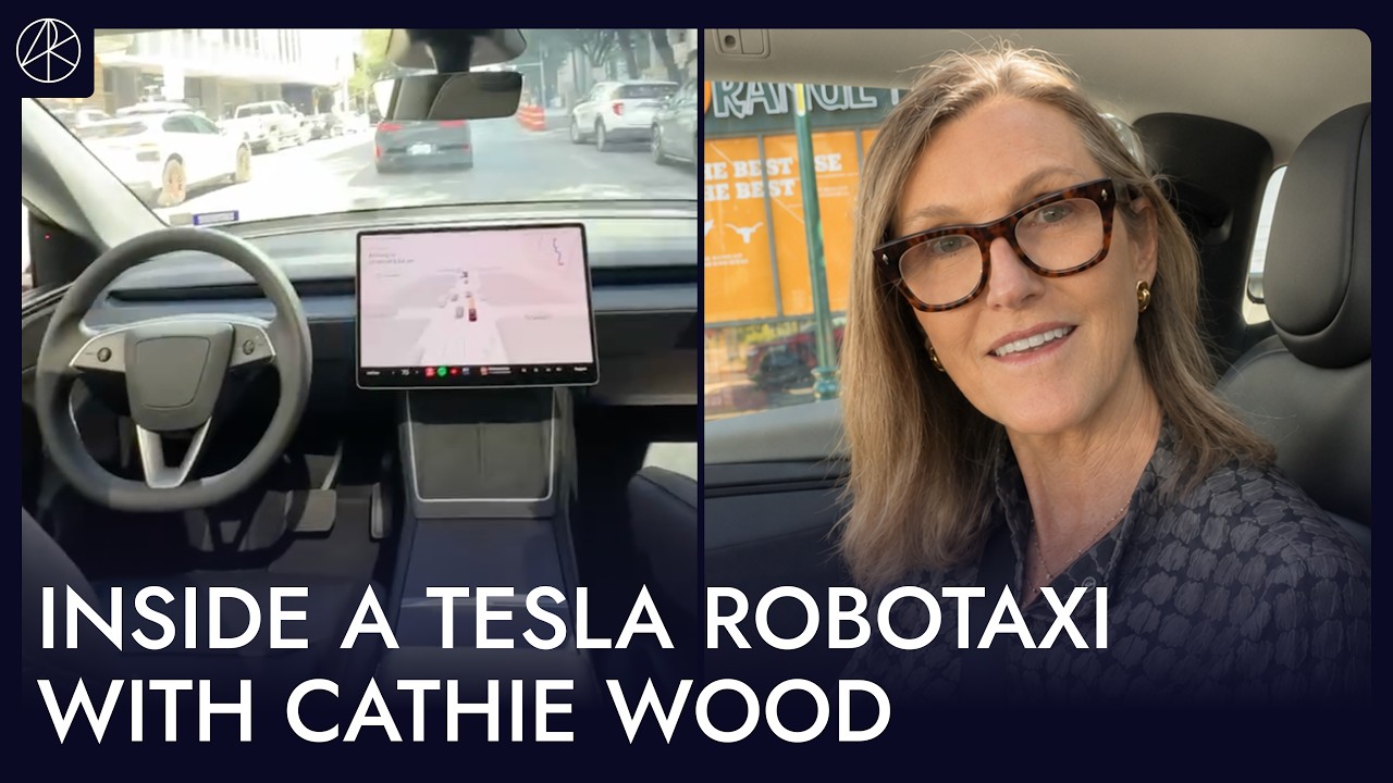 Inside A Tesla Robotaxi With Cathie Wood
