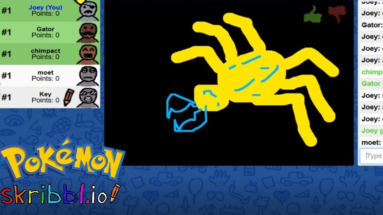 Pokemon Scribble.io #6 w/ PokeaimMD, Chimpact, Gator, Key & Moet!