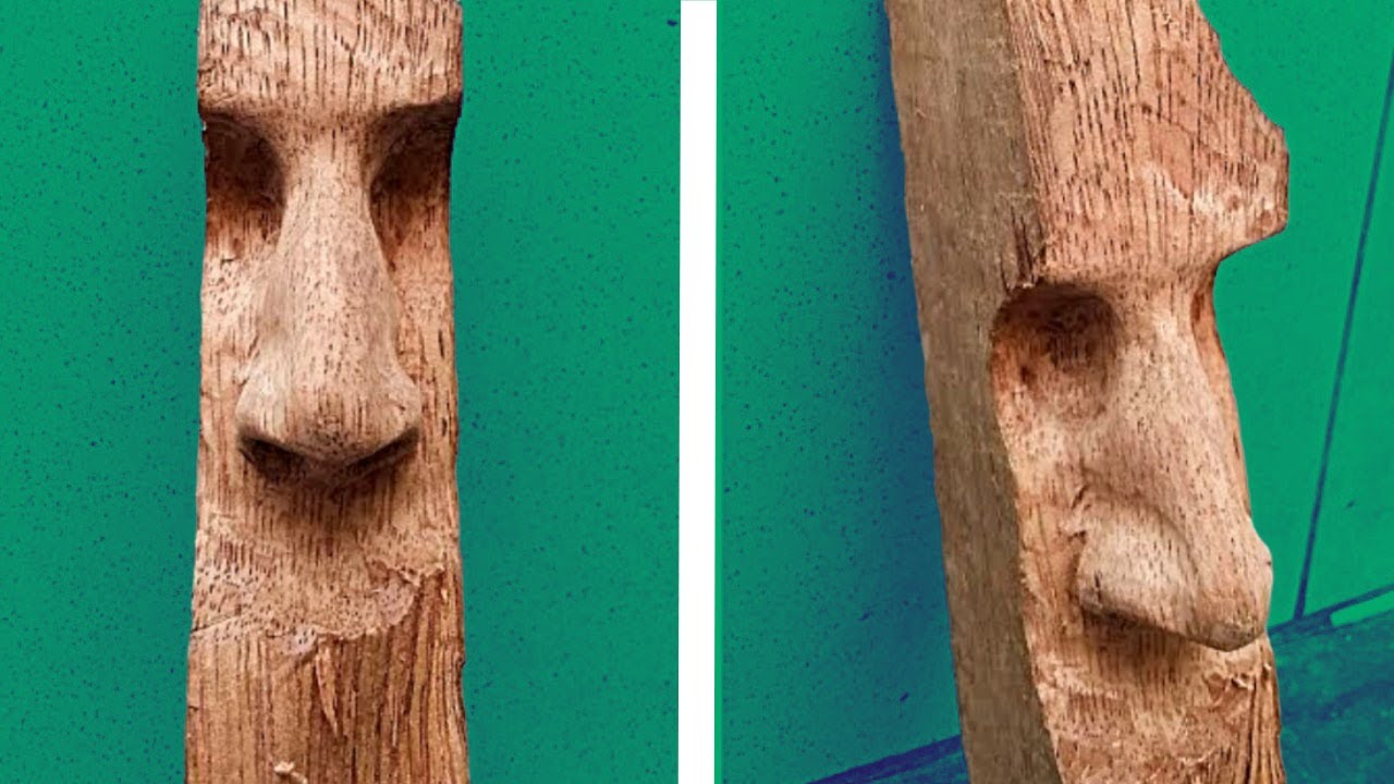👃 CURSO de TALLA en MADERA paso a paso. Como TALLAR una NARIZ en MADERA.