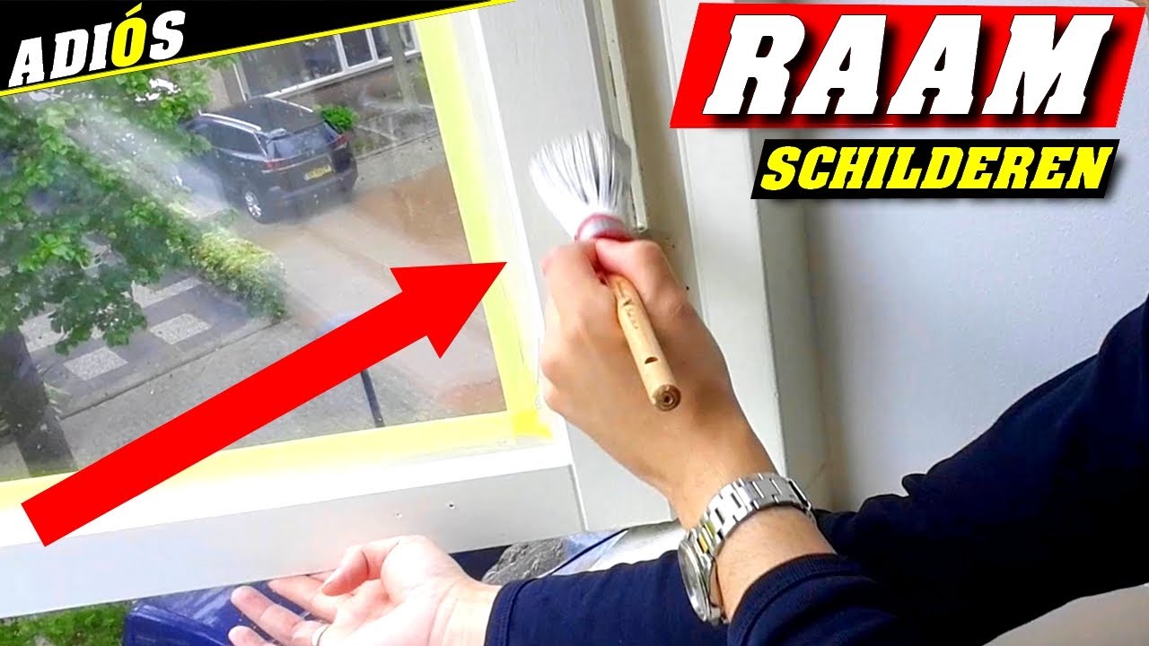 RAAM SCHILDEREN MET WATERGEDRAGEN VERF. / Je raam verven doe je zo.