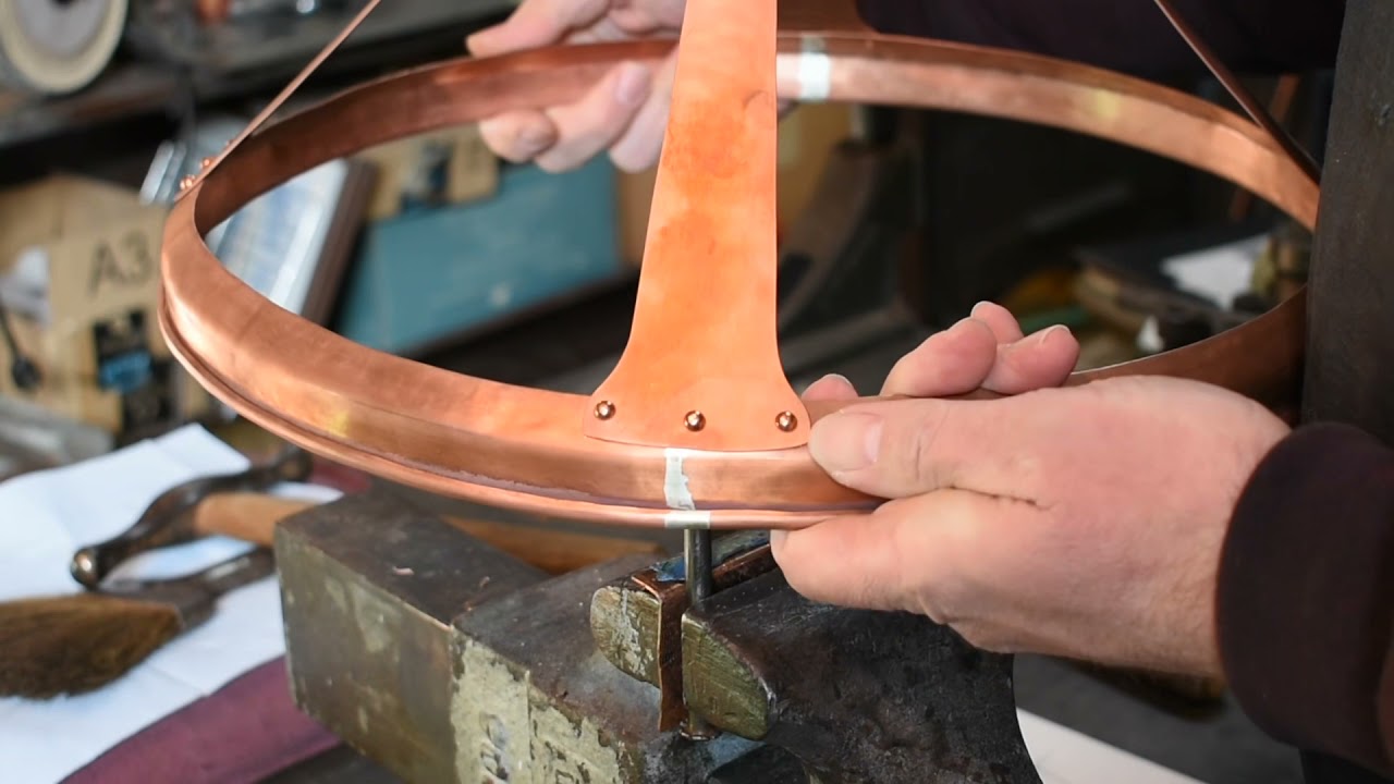 Warty  Copper Dirk Van Erp Mica Lamp By Luke Marshall
