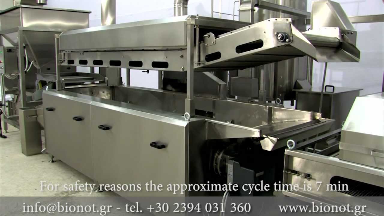 AUTOMATIC CONTINUOUS LINE FOR FRYING, COOLING DRY NUTS: MODEL NOT 96S-BIG