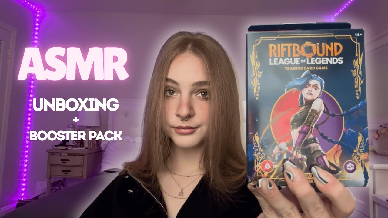 ASMR Riftbound Unboxing Jinx Deck + Booster Pack! ⋆.𐙚🎧𐙚.⋆ Whispers, Card Tapping, Overexplaining