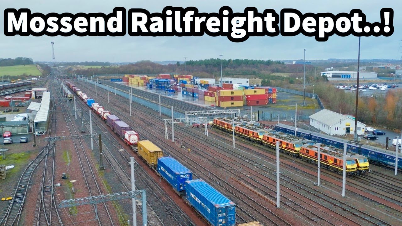 Mossend Rail Freight Depot & Yard in Central Scotland..!