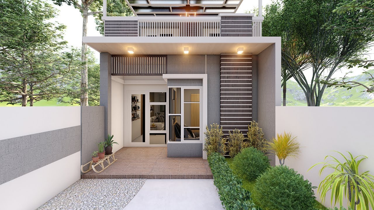 3 BEDROOM and BALCONY - Small House 5x12 Meter, Tiny House Design