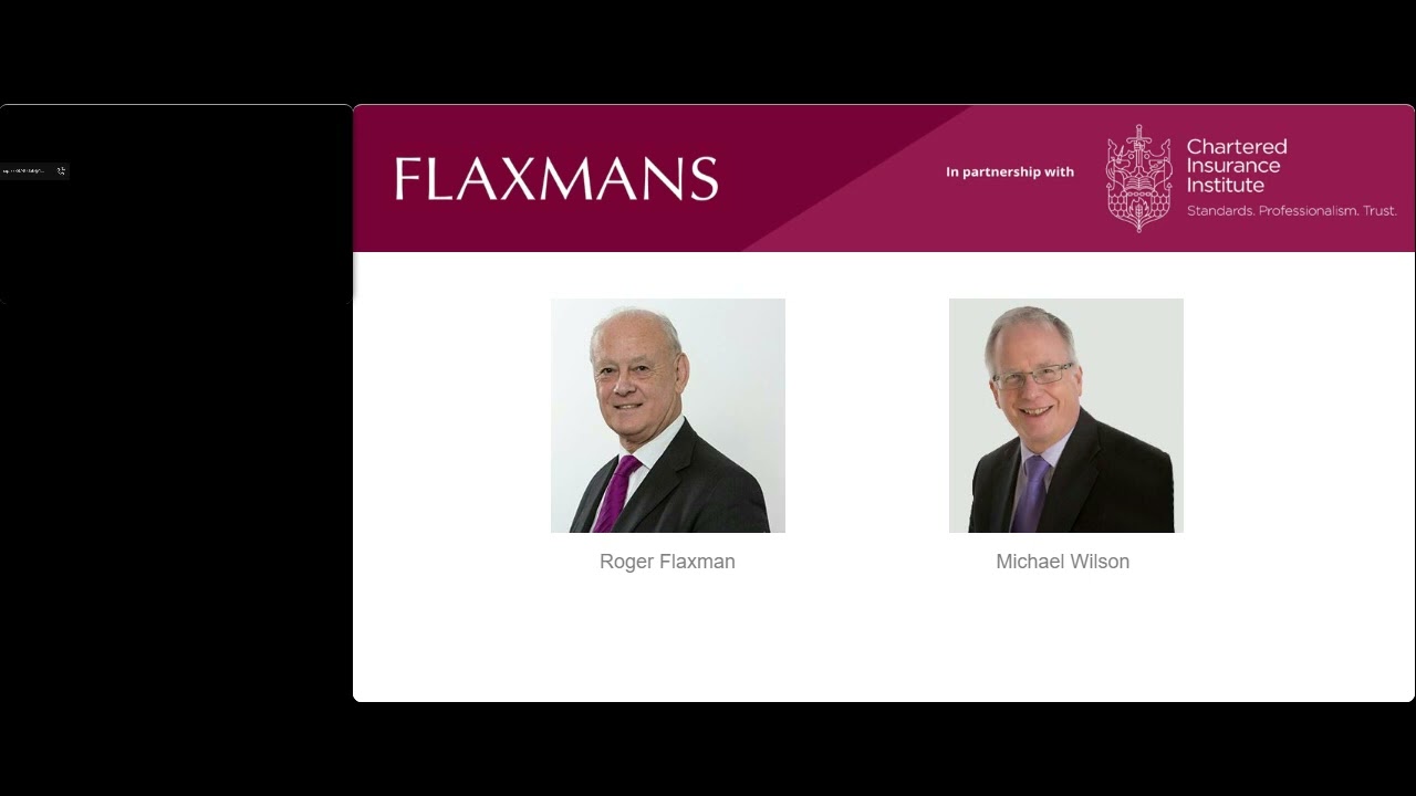 Flaxmans Webinar in Partnership with the CII - Policy Avoidance The Last Resort