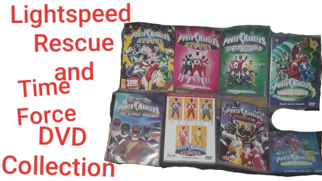 Коллекция DVD-дисков Power Rangers Lightspeed Rescue и Time Force