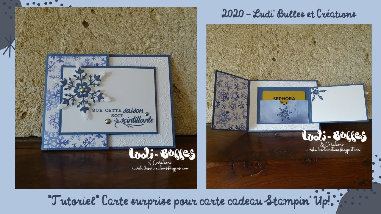*Tutoriel* Carte surprise pour carte cadeau avec les produits Stampin' Up!