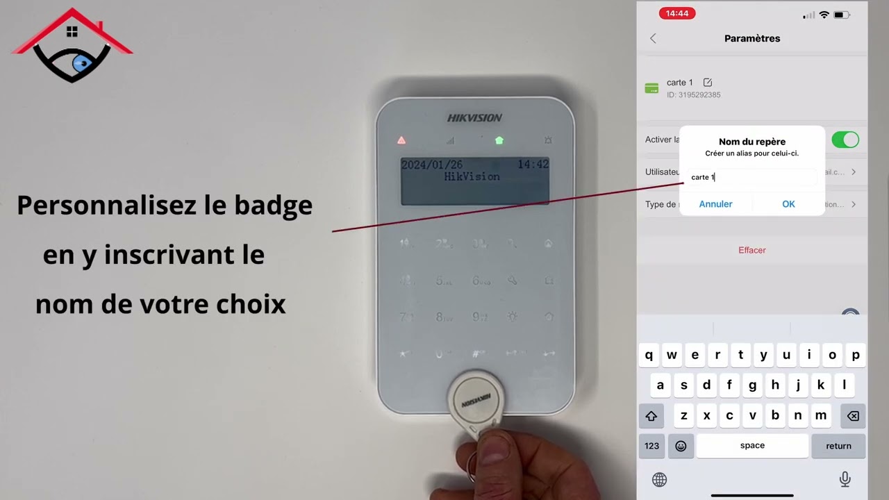 comment activer le badge DS PT M1 pour alarme AX PRO HIKVISION