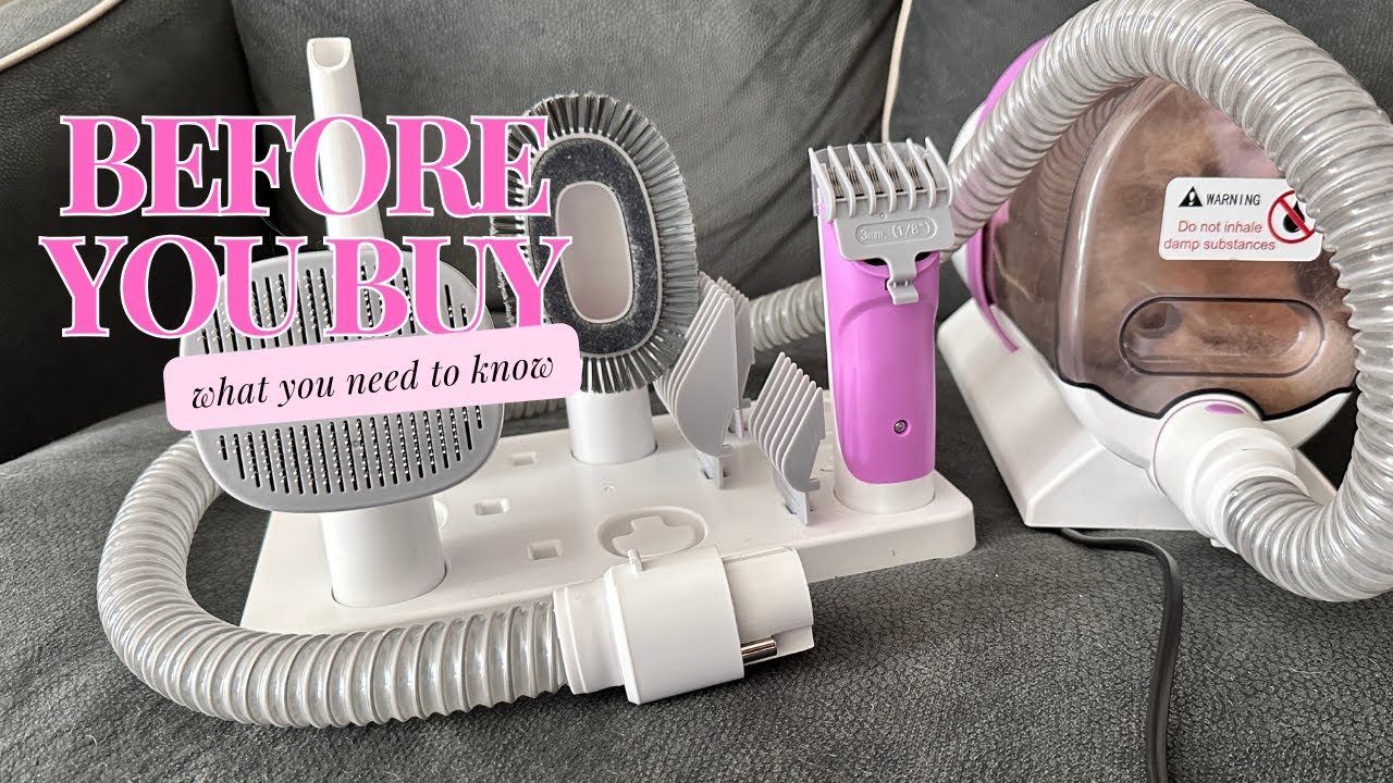 Dog Grooming Vacuum Brush & Clippers Review | Pet DIY At Home Grooming Mess Free