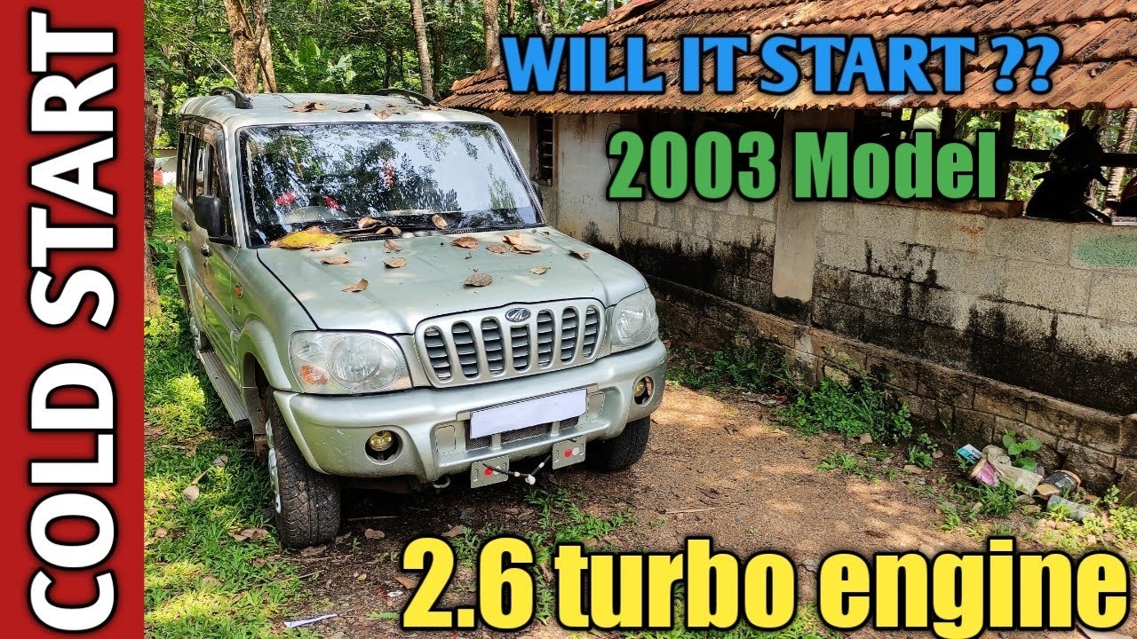 COLD STARTING 2003 Scorpio 2.6 Turbo After a Long Time || Cold Start Malayalam