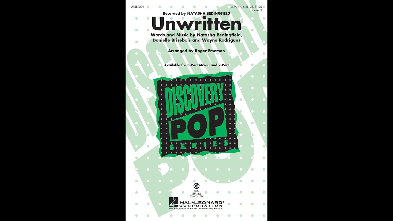 Unwritten (3-Part Mixed Choir) - Arranged by Roger Emerson