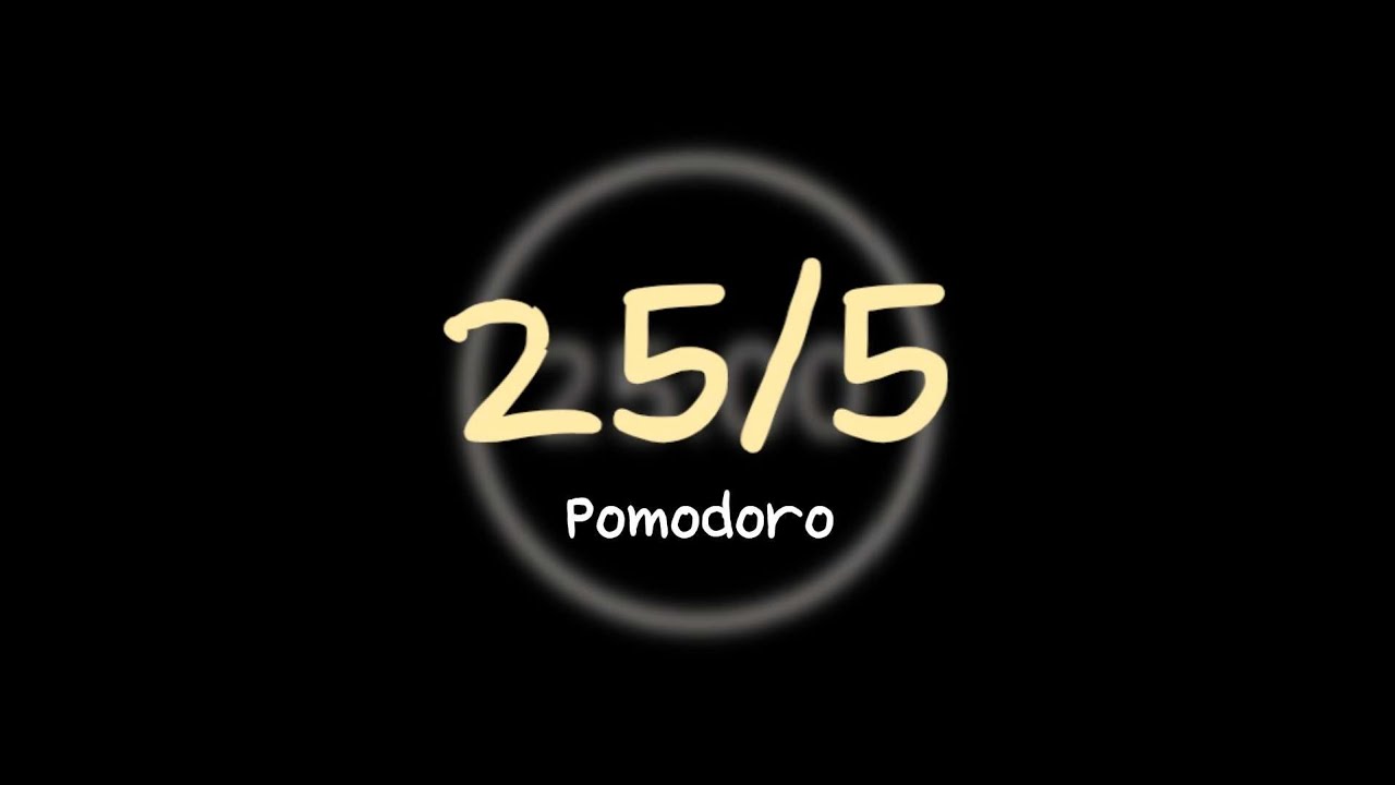 소리 없는 25/5 뽀모도로 타이머 | Quiet Pomodoro Timer