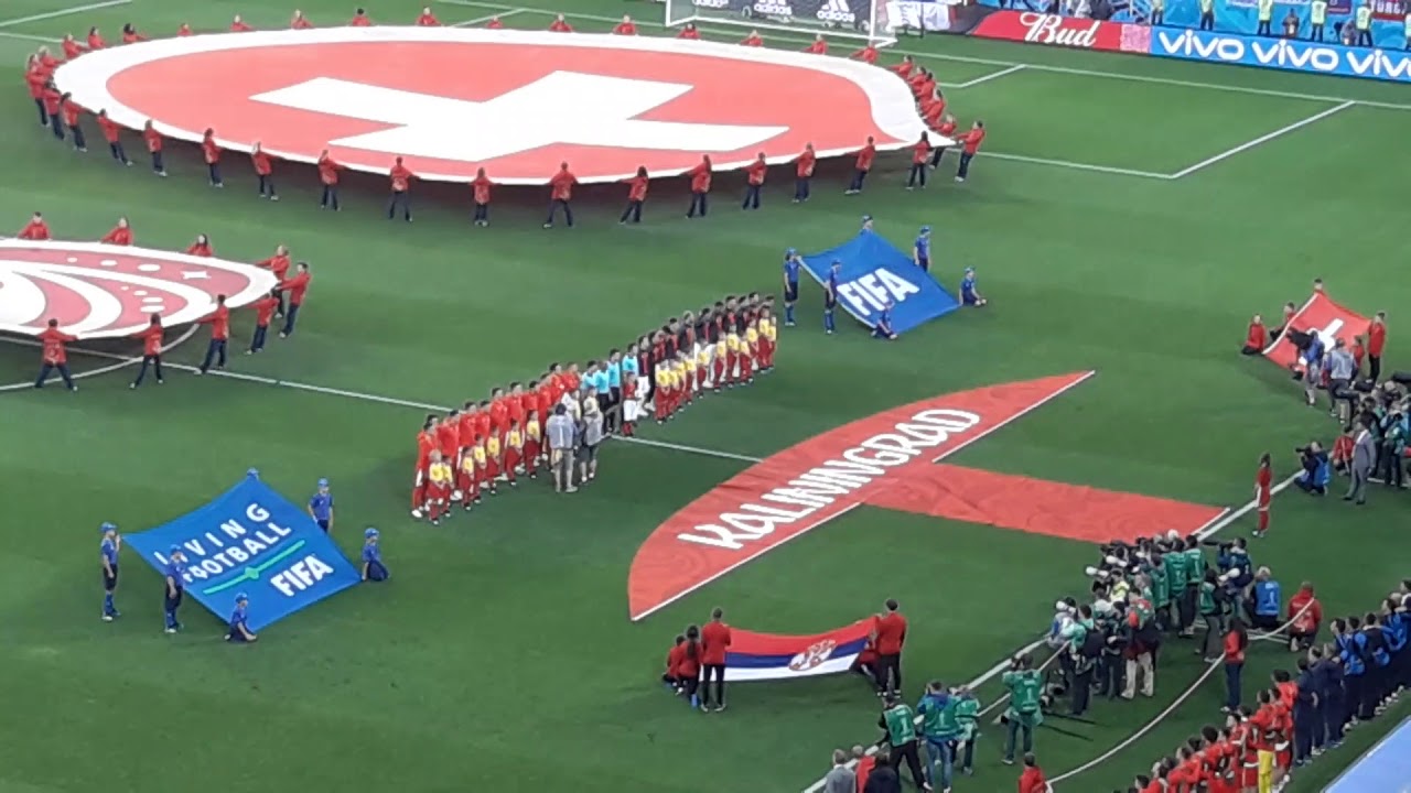World Cup 2018: Serbia vs Switzerland - national anthems