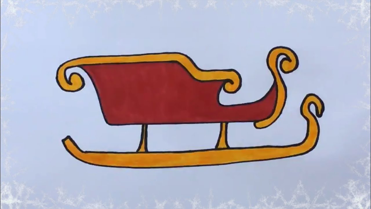 How to draw Santa’s Sleigh 🛷✏️