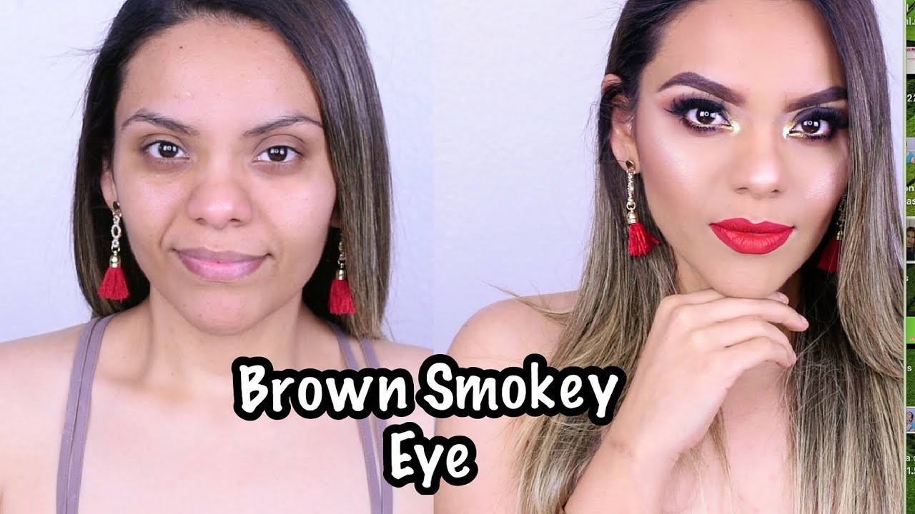 SMOKEY EN TONOS CAFÉS CON LABIOS ROJOS | tutorial 💋