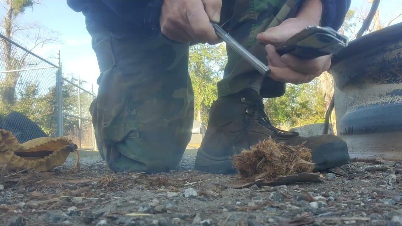 Can I get cedar bark to catch fire using a ferro rod 
