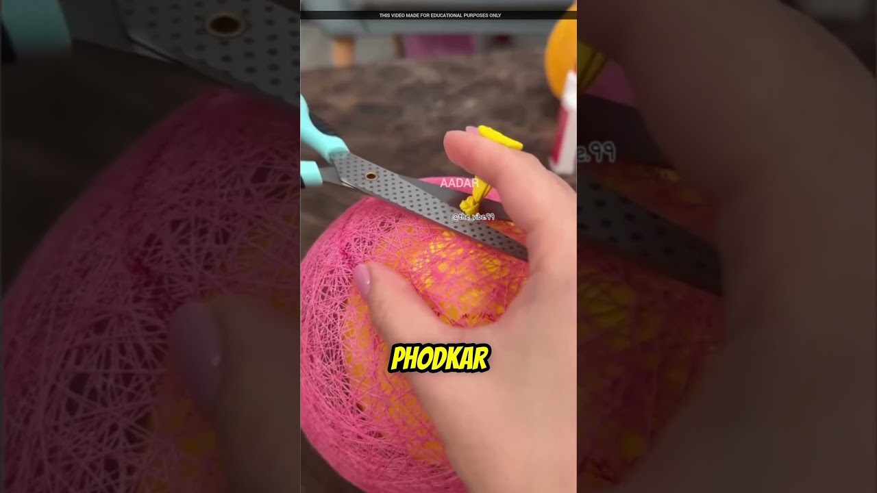 This Girl Creates a Lamp Using Just a Balloon and Thread
