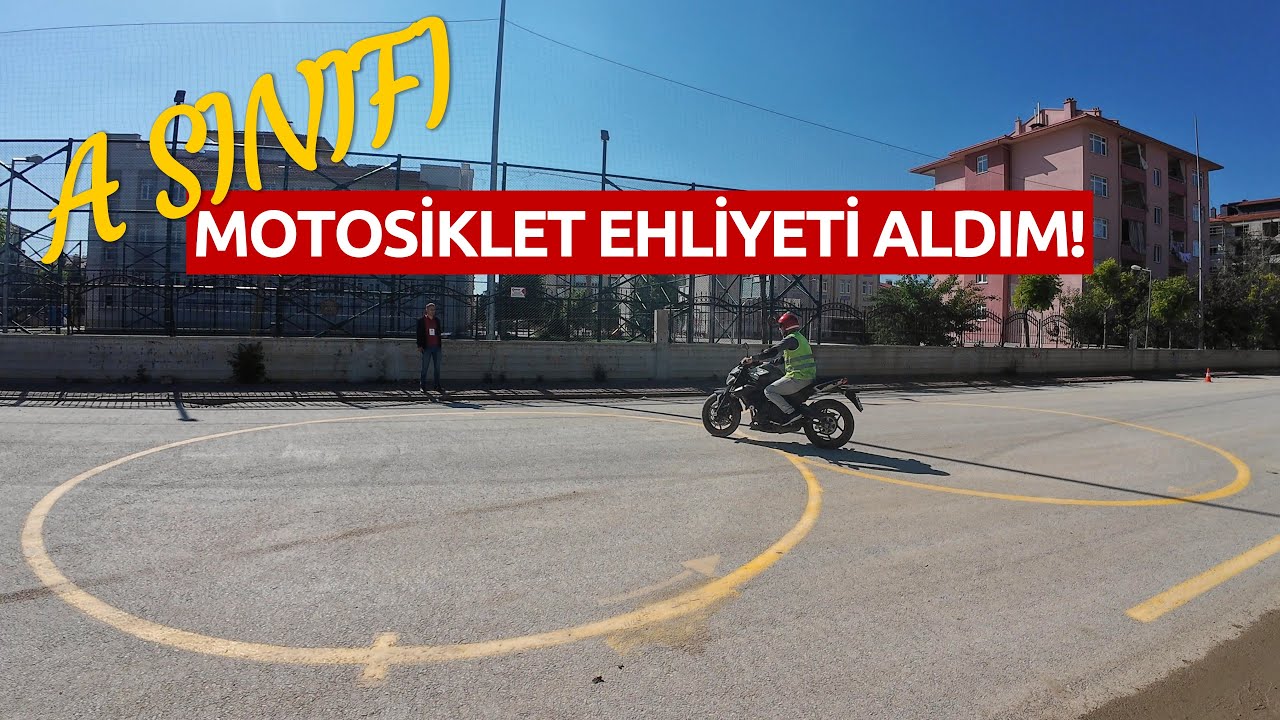 A SINIFI MOTOSİKLET EHLİYETİ ALDIM | SIFIRDAN MOTOSİKLET EĞİTİMİ | EHLİYET SINAVI (A-A1-A2) 3. BÖLÜM