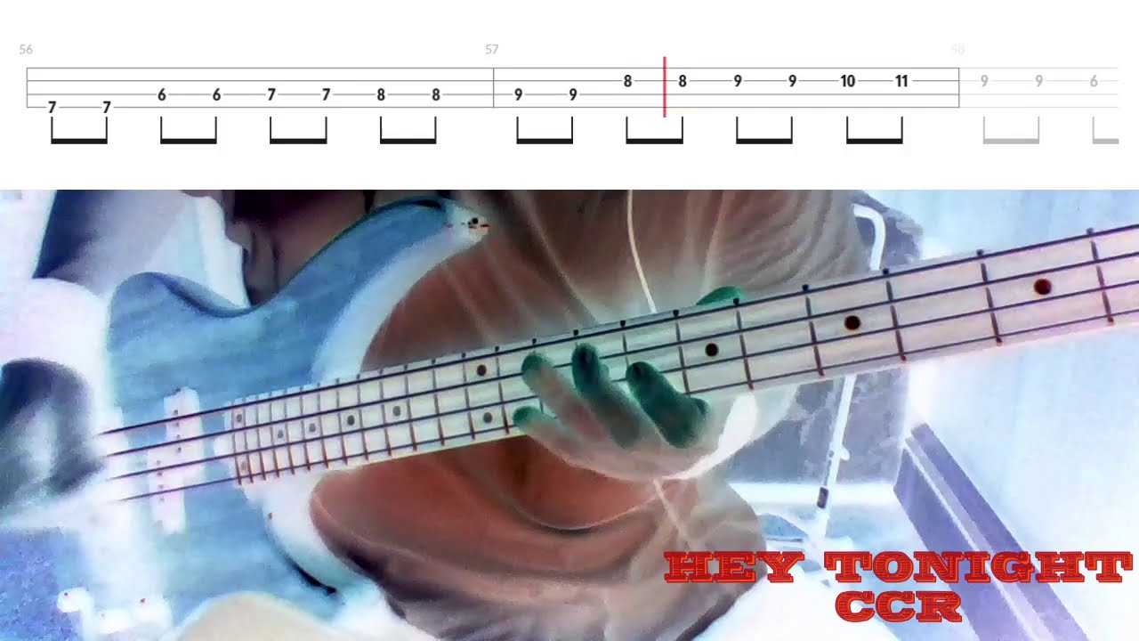 Hey Tonight by CCR - Bass Cover with Tabs Play-Along