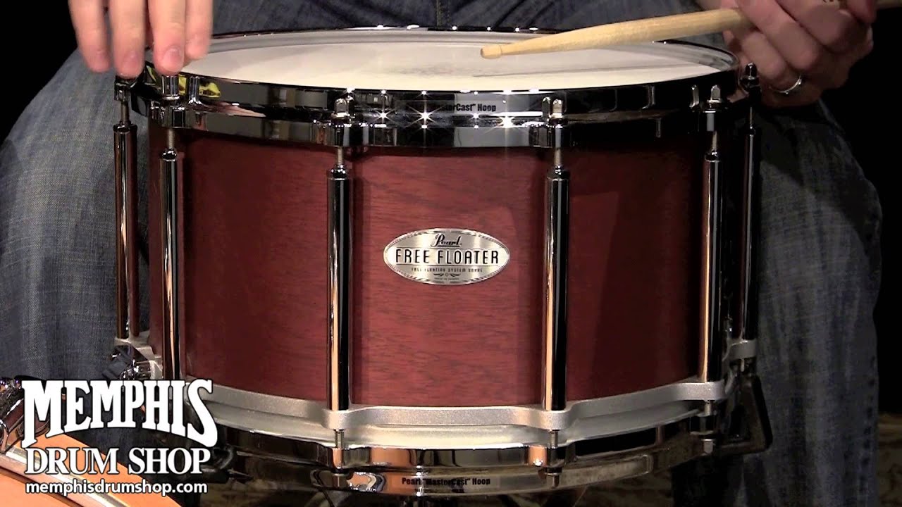 Pearl 14 x 8 Task-Specific Free Floating Mahogany Snare Drum - Satin Red